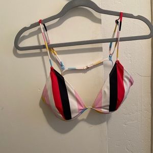 Striped bikini top